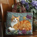 Bolsa Tote Matelassê - Gato Laranja