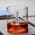 Copo de cristal japonês Mount Fuji para whisky