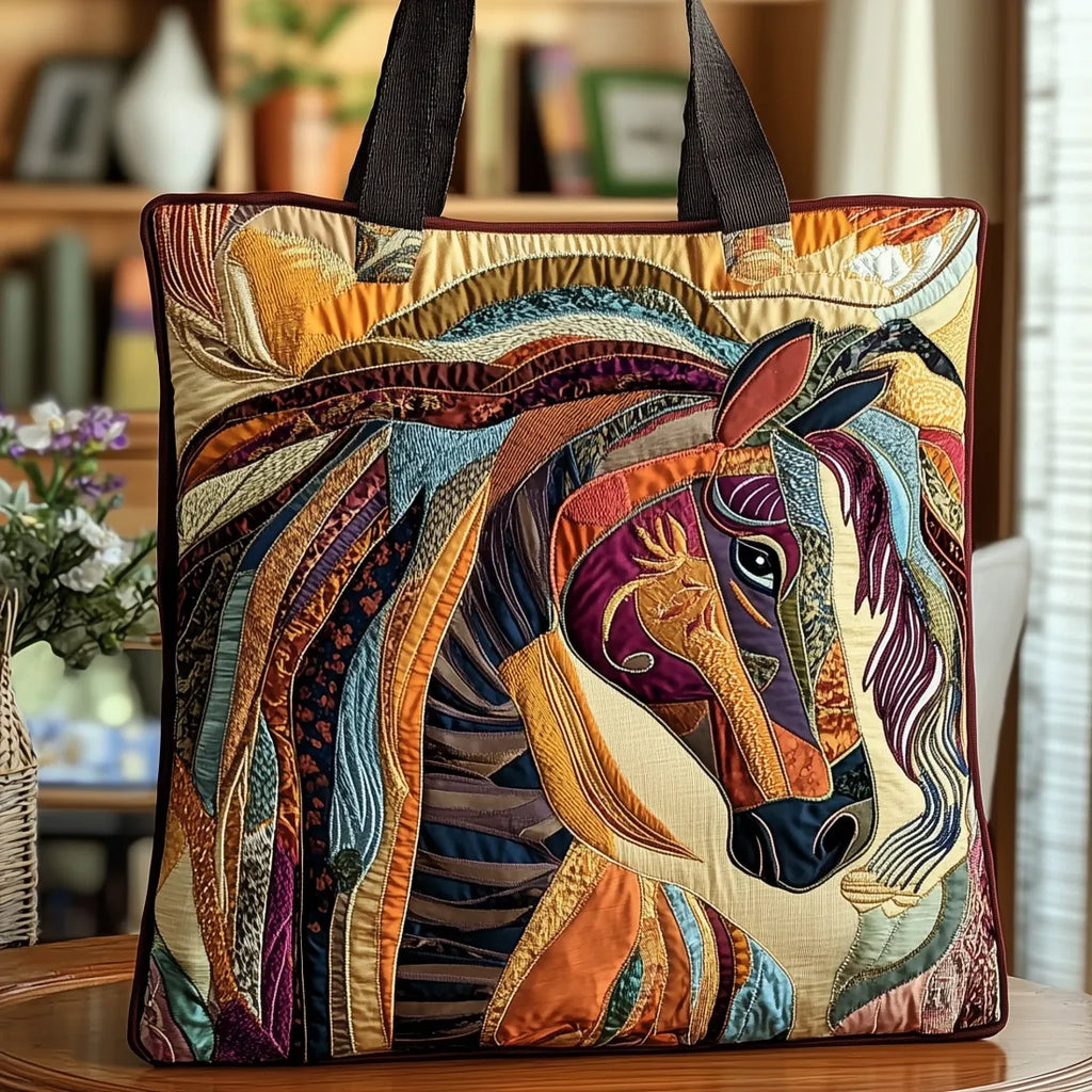 Bolsa Tote Matelassê - Cavalo Mosaico Multicolorido