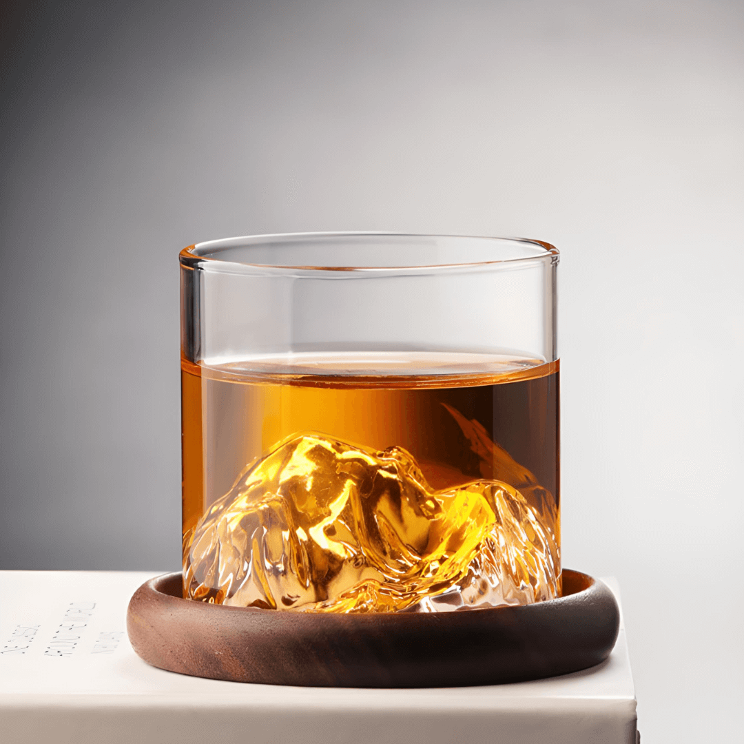 Copo de cristal japonês Mount Fuji para whisky