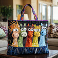 Bolsa Tote Acolchoada com Cavalos Coloridos