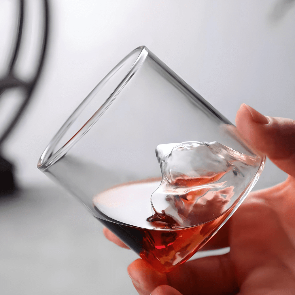 Copo de cristal japonês Mount Fuji para whisky