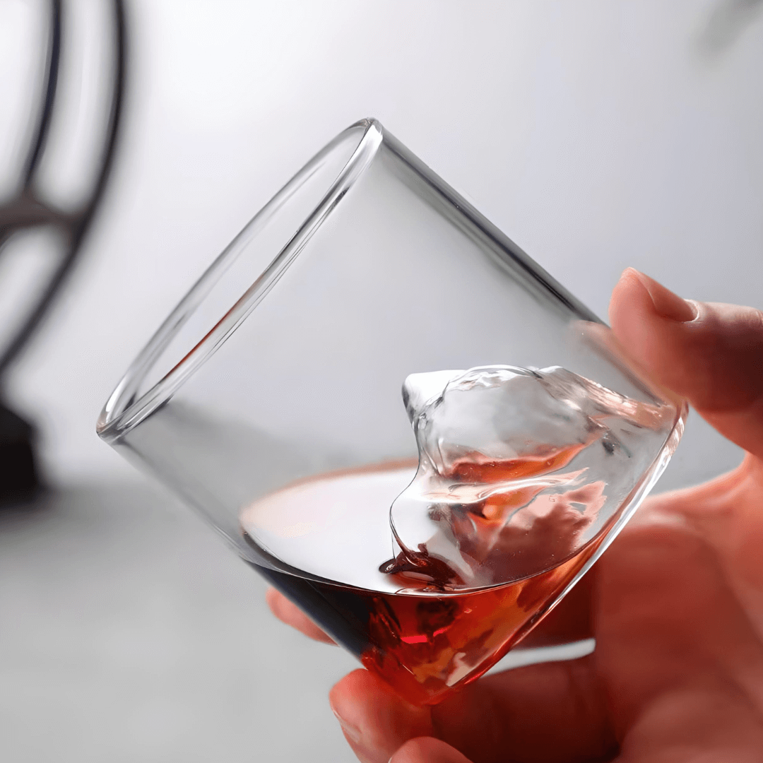 Copo de cristal japonês Mount Fuji para whisky