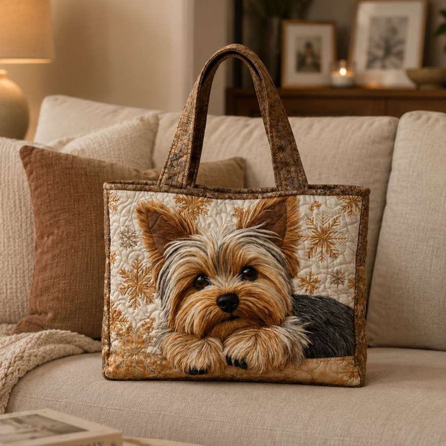 Bolsa Tote Acolchoada - Adorável Yorkshire