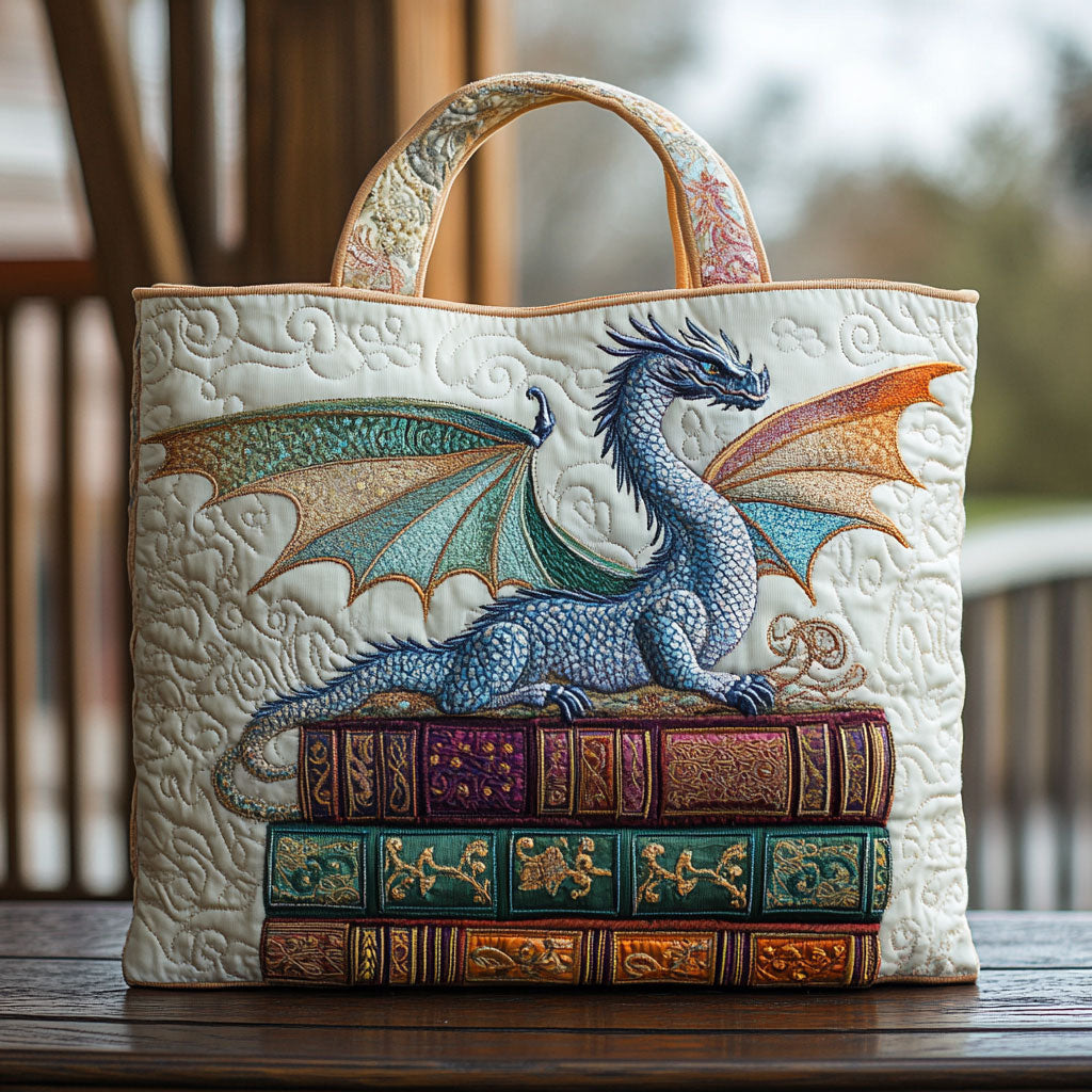 Bolsa tote acolchoada Livro do Dragão Antigo