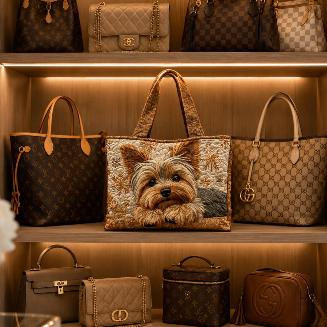 Bolsa Tote Acolchoada - Adorável Yorkshire