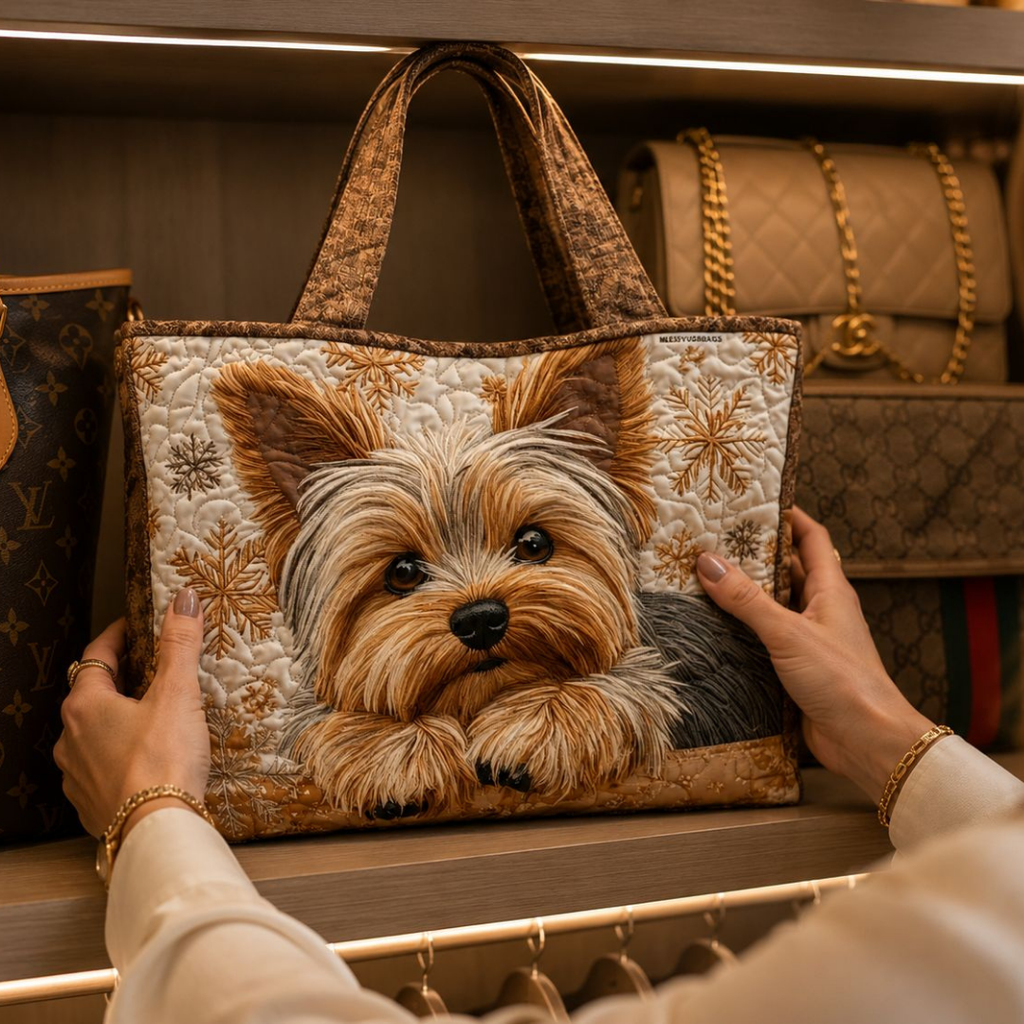 Bolsa Tote Acolchoada - Adorável Yorkshire