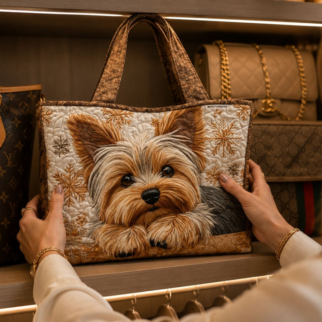 Bolsa Tote Acolchoada - Adorável Yorkshire