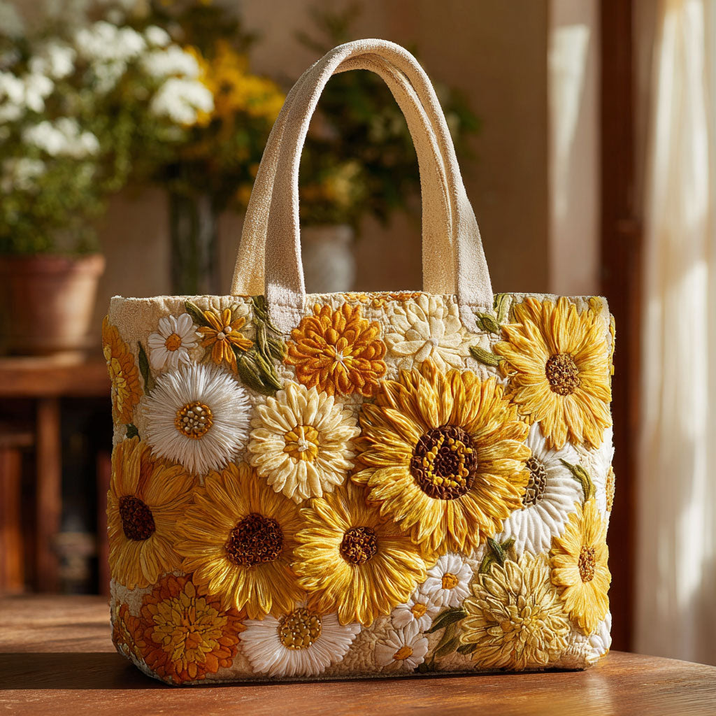 Bolsa Tote Acolchoada Jardim Ensolarado