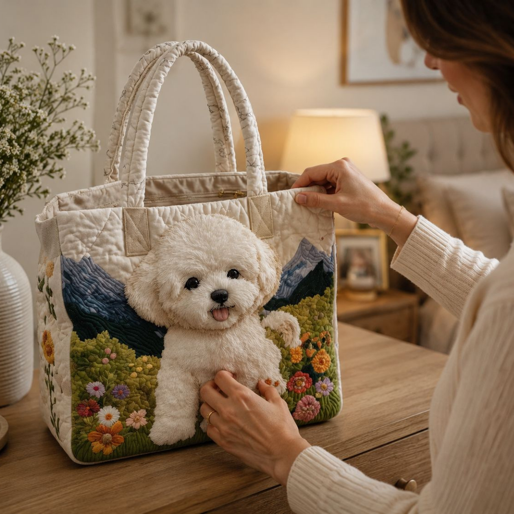 Bolsa Tote Matelassê - Cachorro Encantado