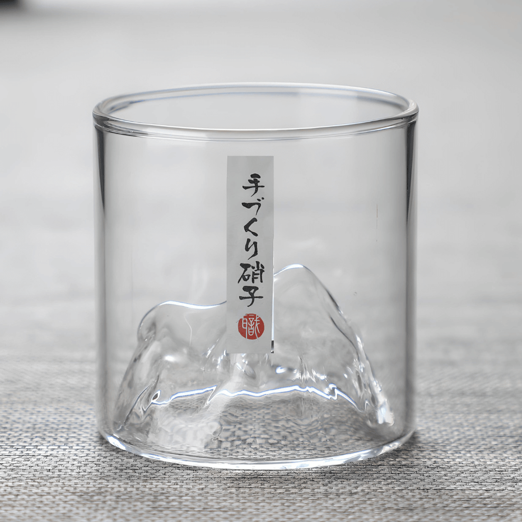 Copo de cristal japonês Mount Fuji para whisky