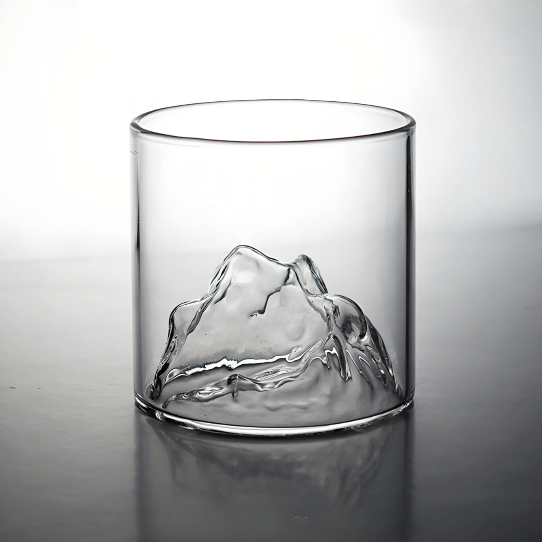 Copo de cristal japonês Mount Fuji para whisky
