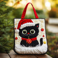 Bolsa Tote Matelassê Gato Preto com Brilho