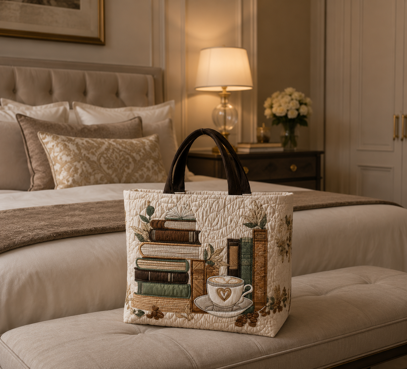 Bolsa Tote Matelassê - Edição Café