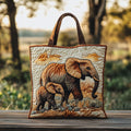 Bolsa tote acolchoada Ninho do Elefante Sereno
