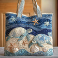 Bolsa Tote Acolchoada com Tartaruga-Marinha