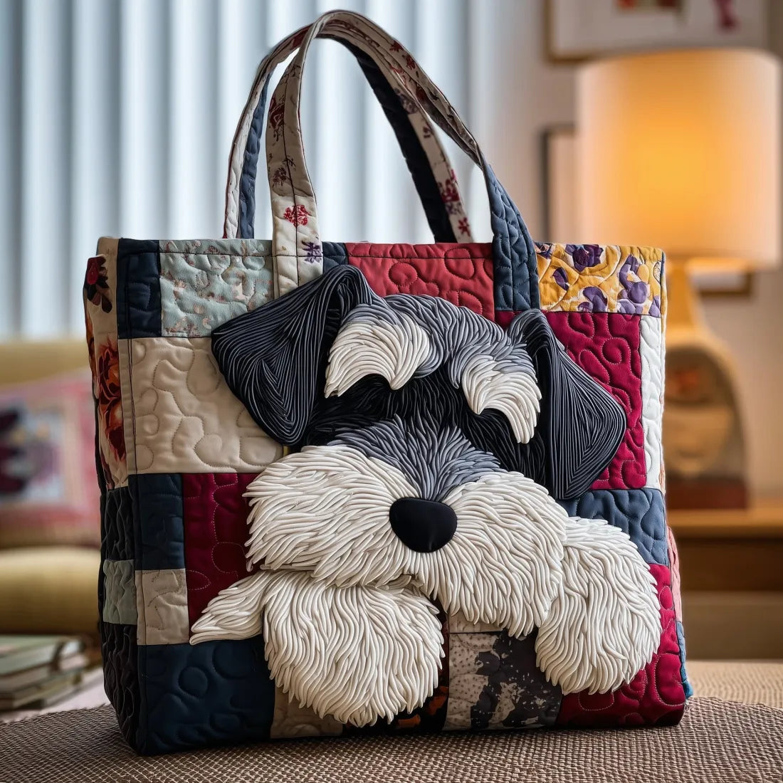 Bolsa Tote Matelassê - Schnauzer