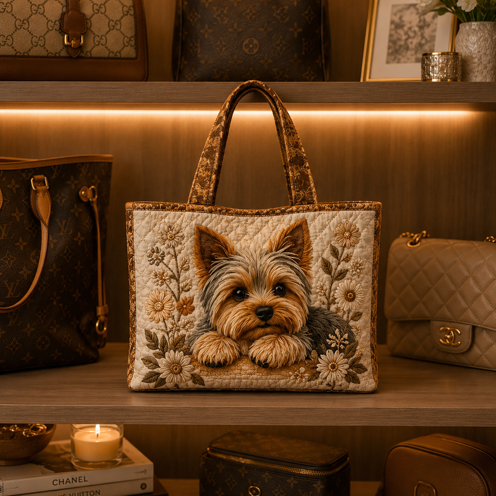 Bolsa Tote Acolchoada - Adorável Yorkshire