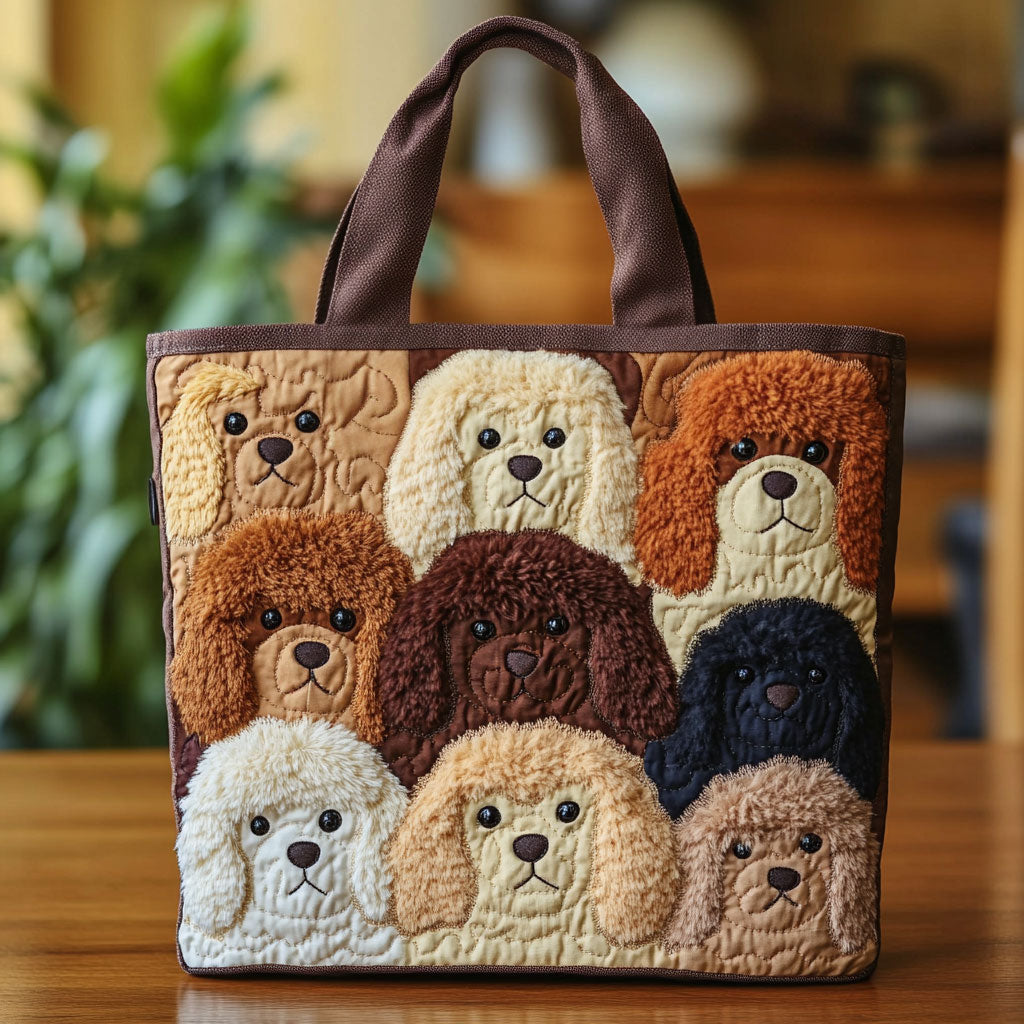 Bolsa Tote Matelassê com Pingente de Poodle