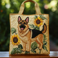 Bolsa Tote Matelassê - Pastor Alemão Floral