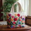 Bolsa Tote Matelassê - Jardim de Tulipas