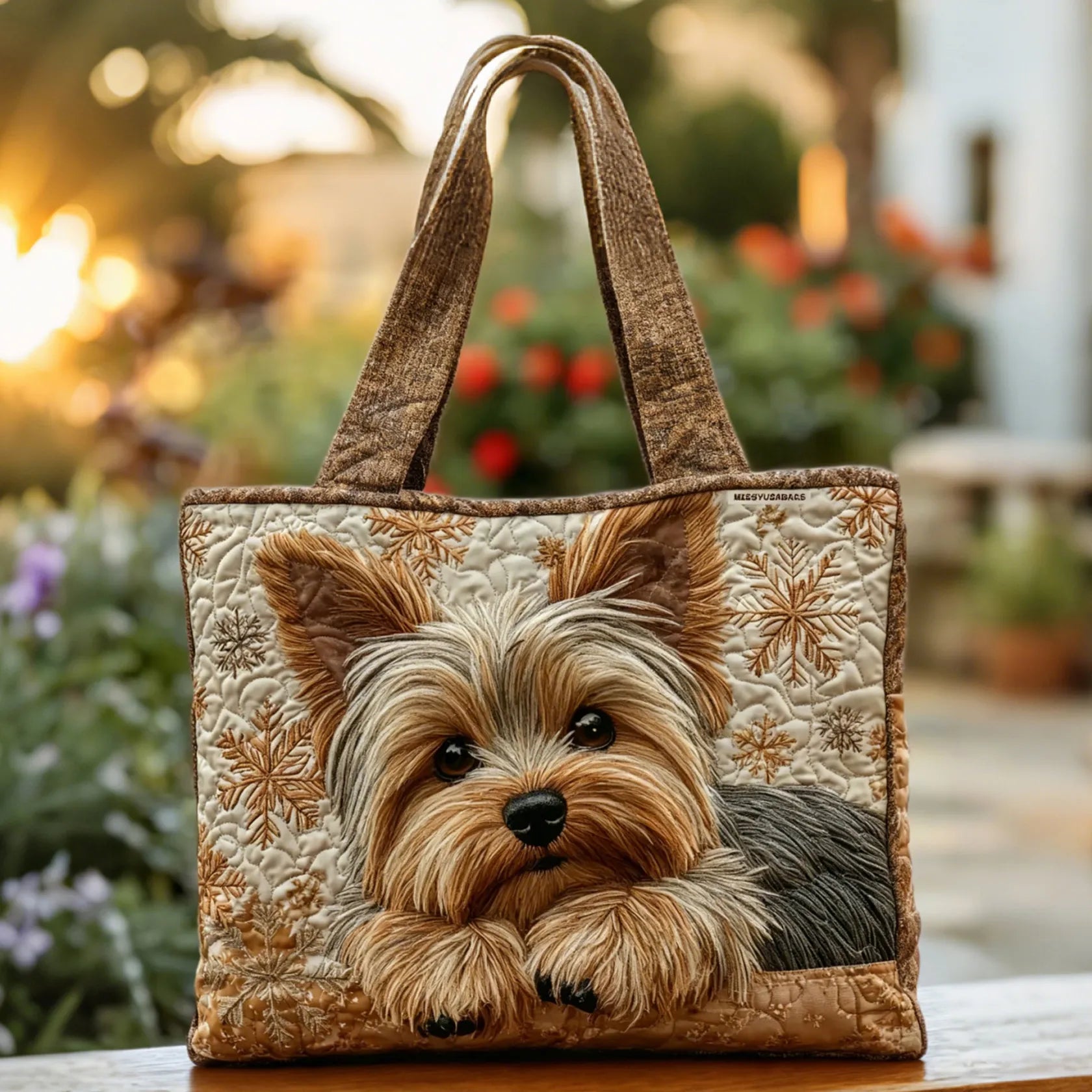 Bolsa Tote Acolchoada - Adorável Yorkshire