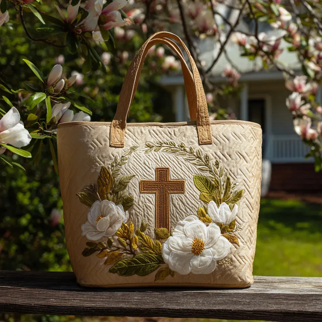 Bolsa Tote Acolchoada - Cruz Sagrada