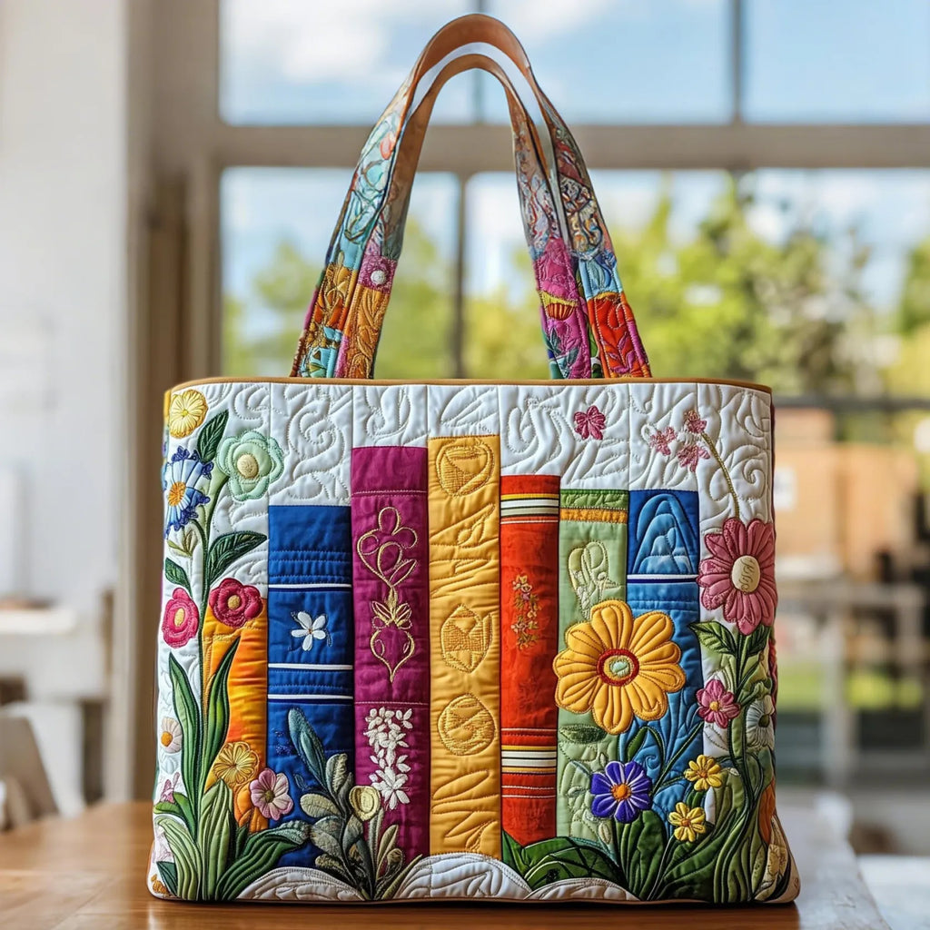 Bolsa Tote Matelassê - Biblioteca Floral