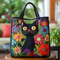 Bolsa Tote Acolchoada - Gato Preto Encantado