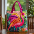 Bolsa Tote Matelassê - Flamingo Arco-Íris