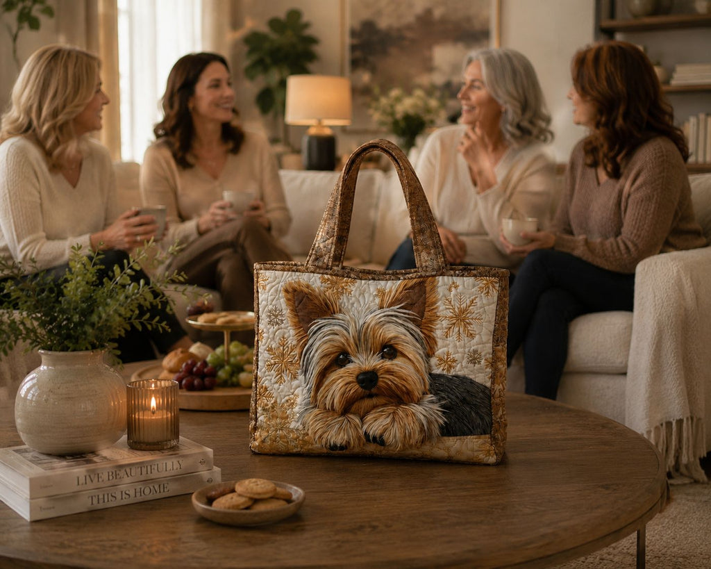 Bolsa Tote Acolchoada - Adorável Yorkshire