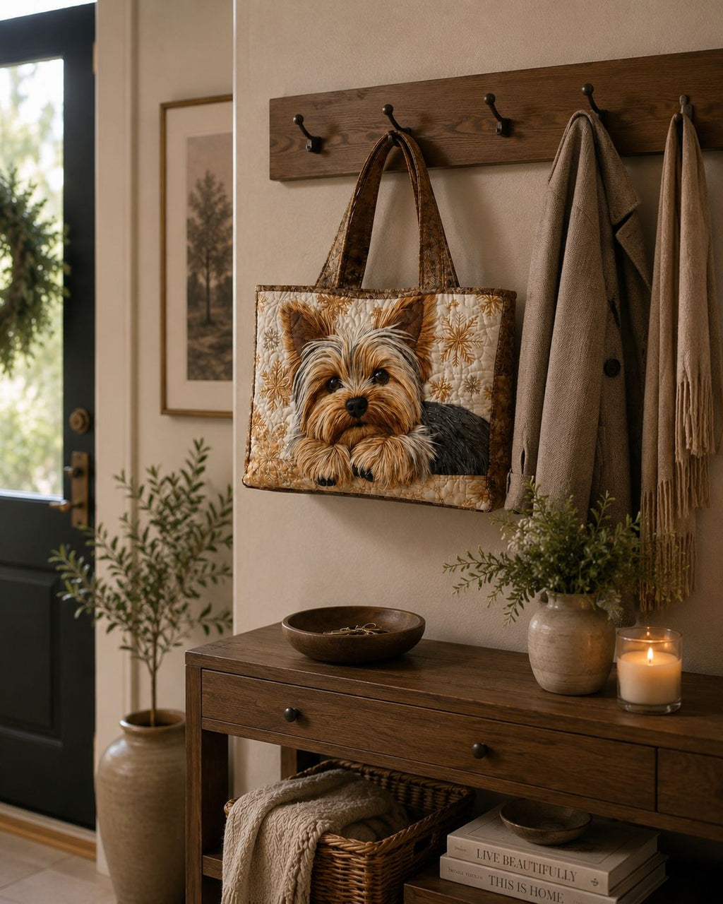 Bolsa Tote Acolchoada - Adorável Yorkshire