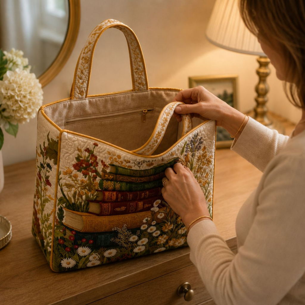 Bolsa Tote Acolchoada - Estampa Floral
