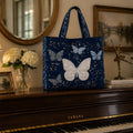 Bolsa Tote Matelassê - Borboleta Prateada