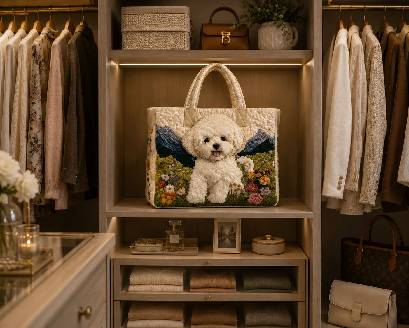 Bolsa Tote Matelassê - Cachorro Encantado