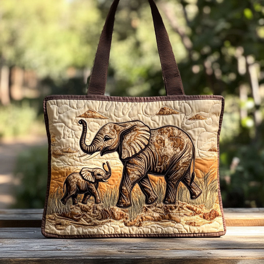 Bolsa Tote Acolchoada Elephant Love Path