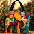 Bolsa tote acolchoada Essência do Elefante Tribal