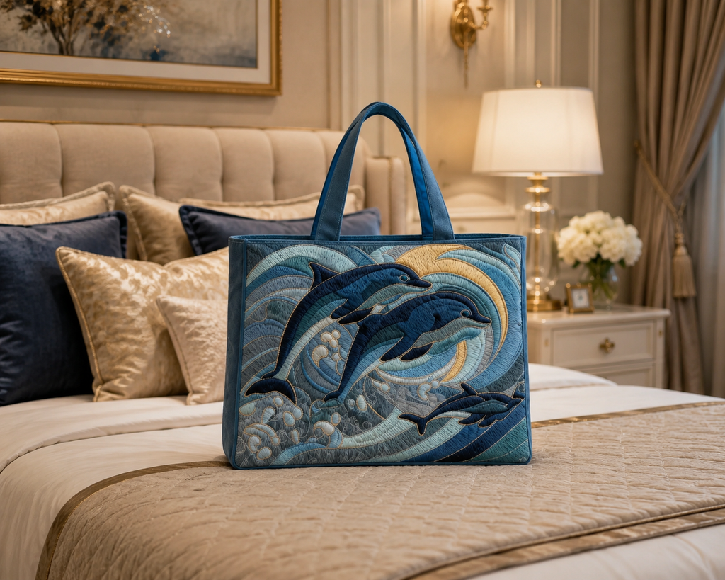Bolsa Tote Matelassê - Golfinho do Oceano