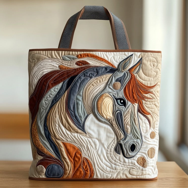 Bolsa Tote Acolchoada com Cavalo