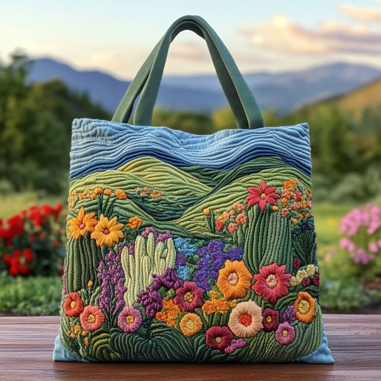 Bolsa Tote Matelassê Jardim de Cactos