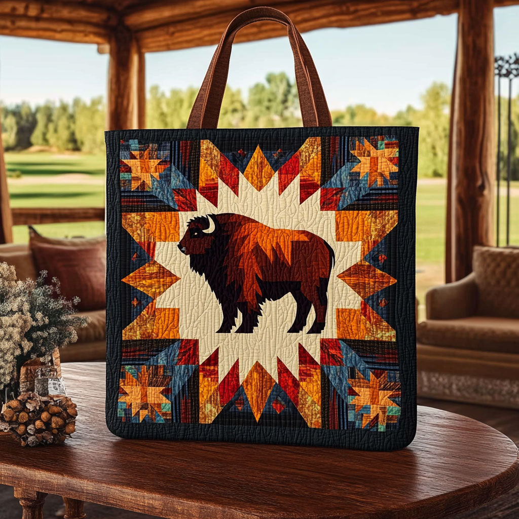 Bolsa Tote Acolchoada Bisonte Tribal Horizon