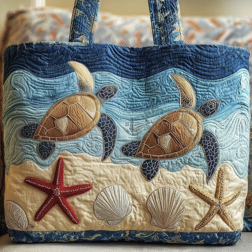 Bolsa Tote Matelassê de Tartaruga Marinha