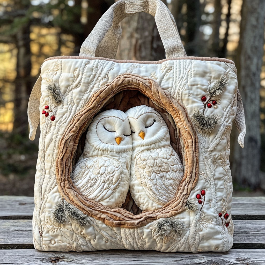 Bolsa tote acolchoada Timber Owls