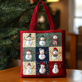 Bolsa Tote Acolchoada Amigos Bonecos de Neve