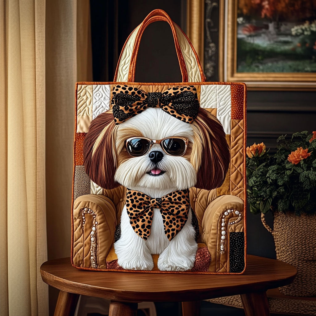 Bolsa Tote Matelassê Elegância Shih Tzu