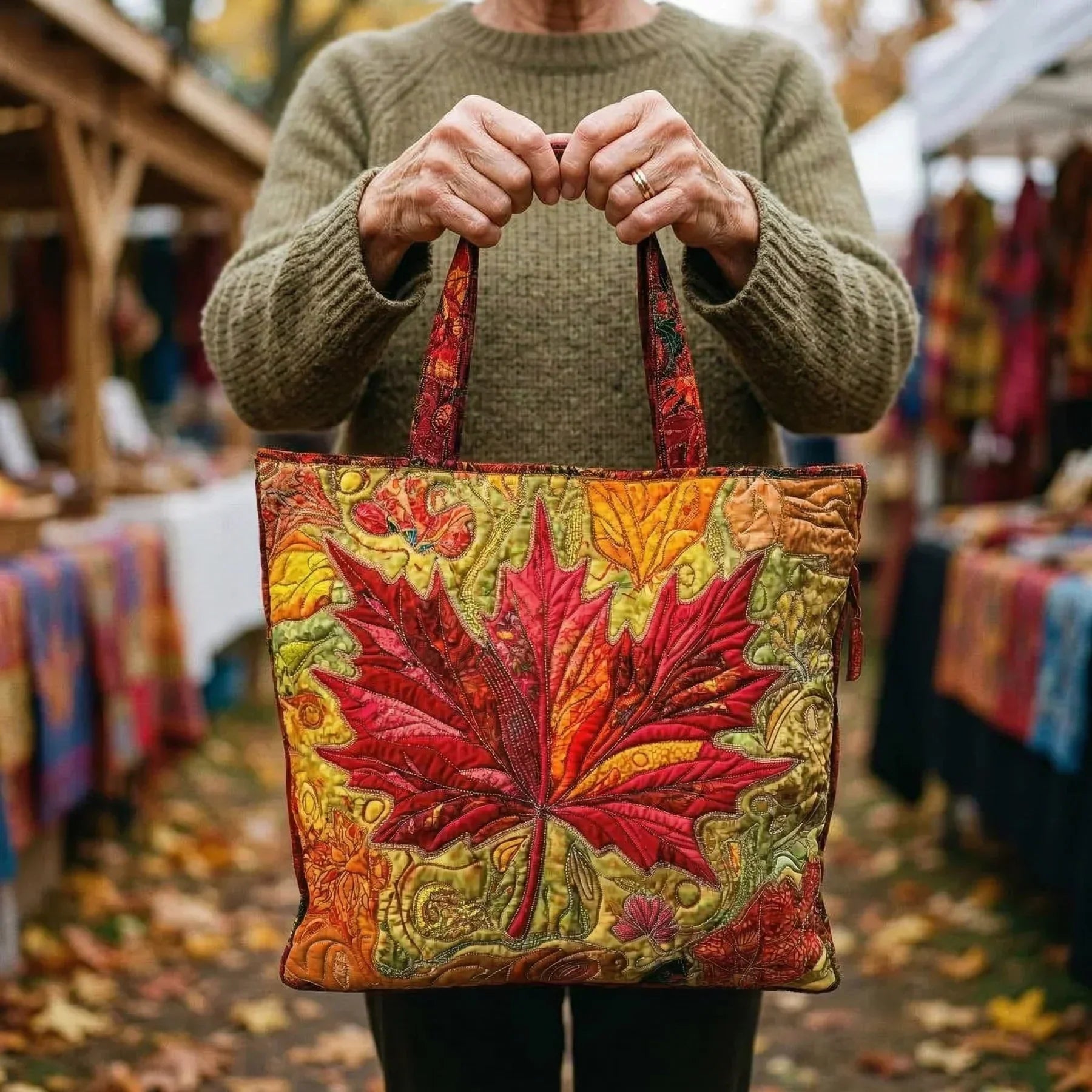 Bolsa Tote Matelassê - Maple ao Entardecer