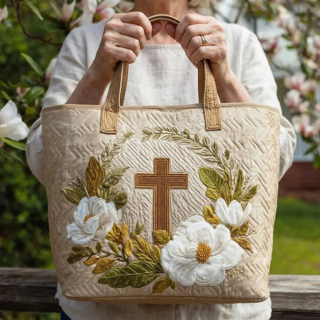 Bolsa Tote Acolchoada - Cruz Sagrada