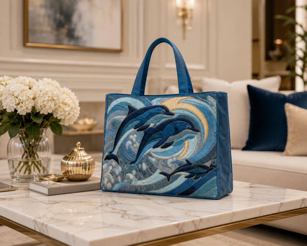 Bolsa Tote Matelassê - Golfinho do Oceano